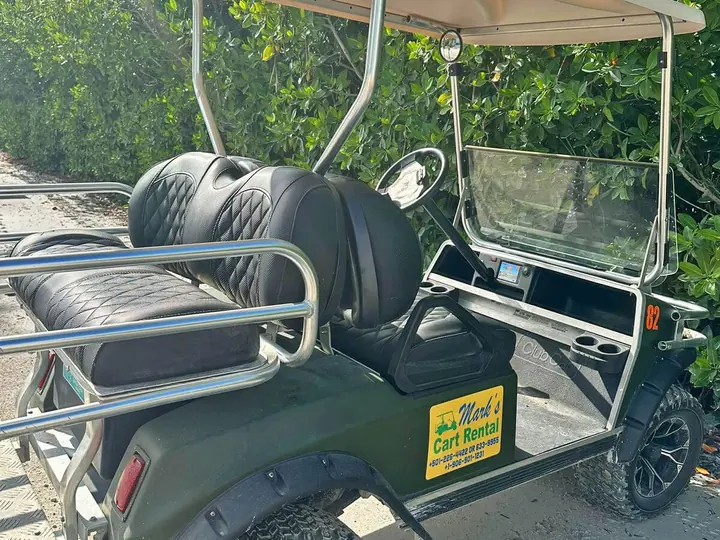 Golf cart rental enquiry being handled in San Pedro Belize