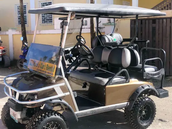Six seater golf cart rental in San Pedro Town