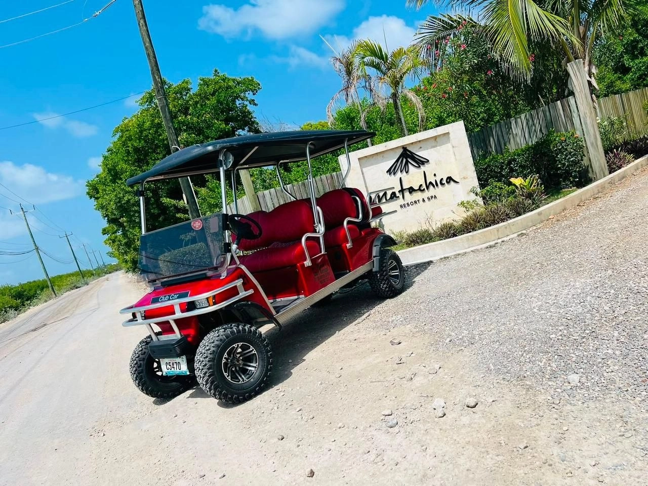 Golf cart rental near Matachica Resort in San Pedro Belize